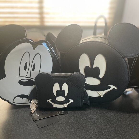 🖤 Disney Loungefly Spooky Mickey & Mickey Bat Bundle – NWT 🖤 - Picture 1 of 9